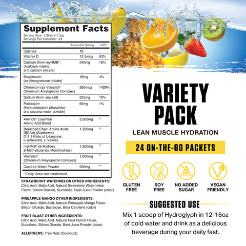 Hydroglyph™ - Hydration Stick Packs (24ct Variety)