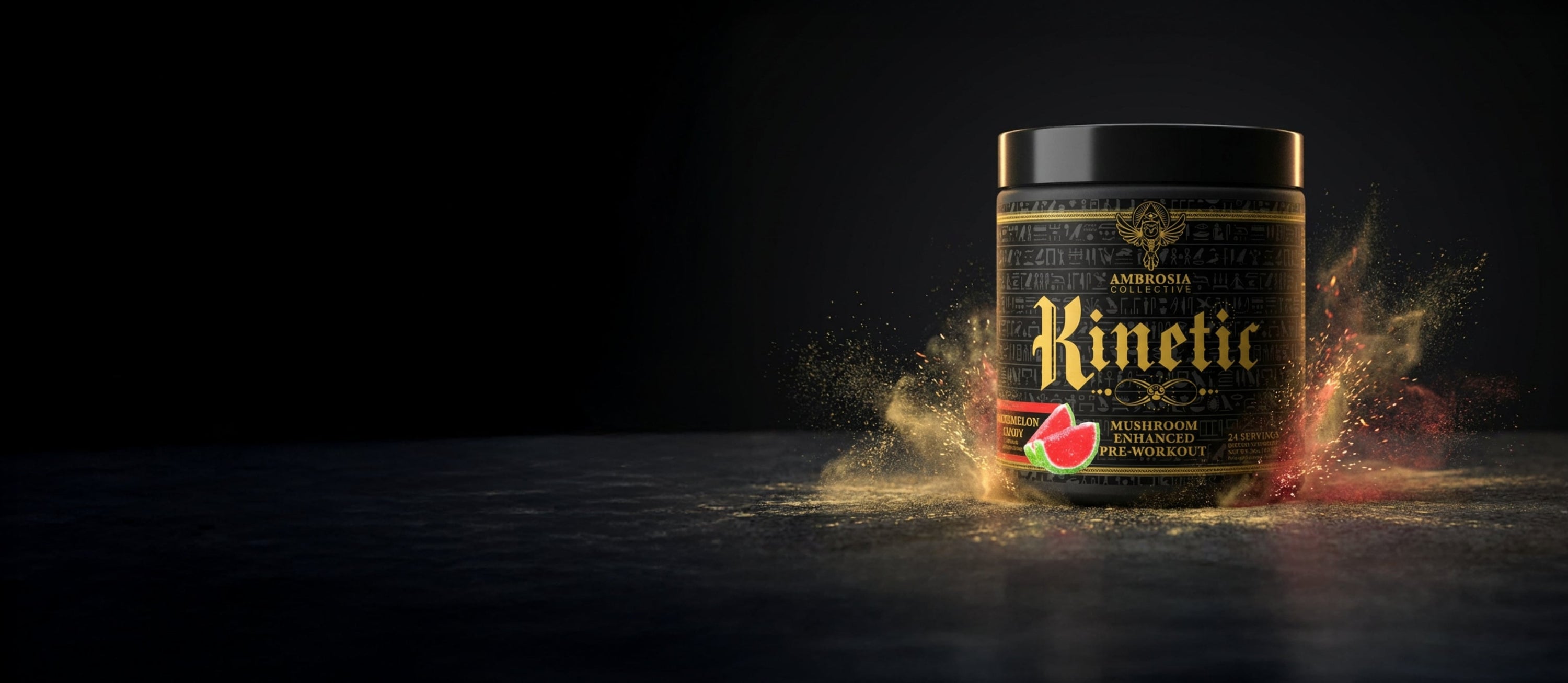 Kinetic supplement with dark background